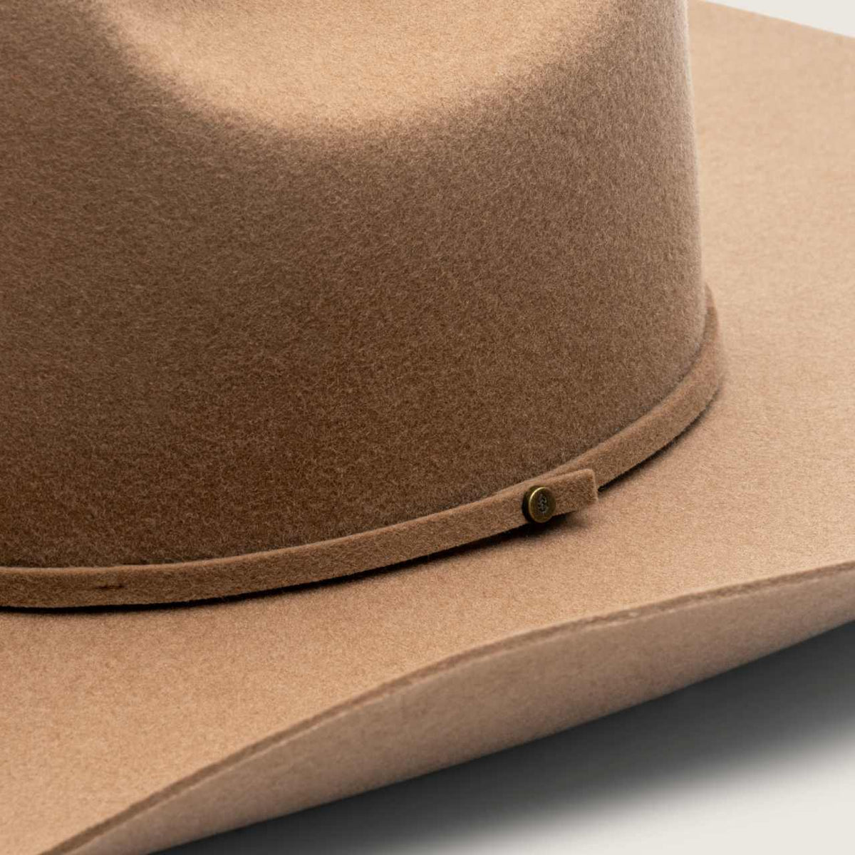 Will &amp; Bear Buck Felt Cowboy Hat - Oak Brown Closeup