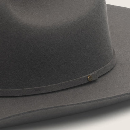 Will &amp; Bear Buck Felt Cowboy Hat - Smoke Closeup