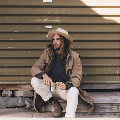 Will &amp; Bear Calloway Felt Fedora - Cream Lifestyle