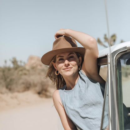 Will &amp; Bear Calloway Felt Fedora - Tan Brown