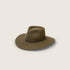 Will & Bear Explorer Wide Brim Felt Country Hat - Olive Front