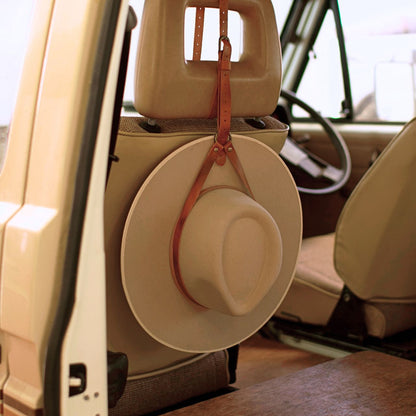 Will &amp; Bear Leather Hat Holder | Tan Travel Strap - 2