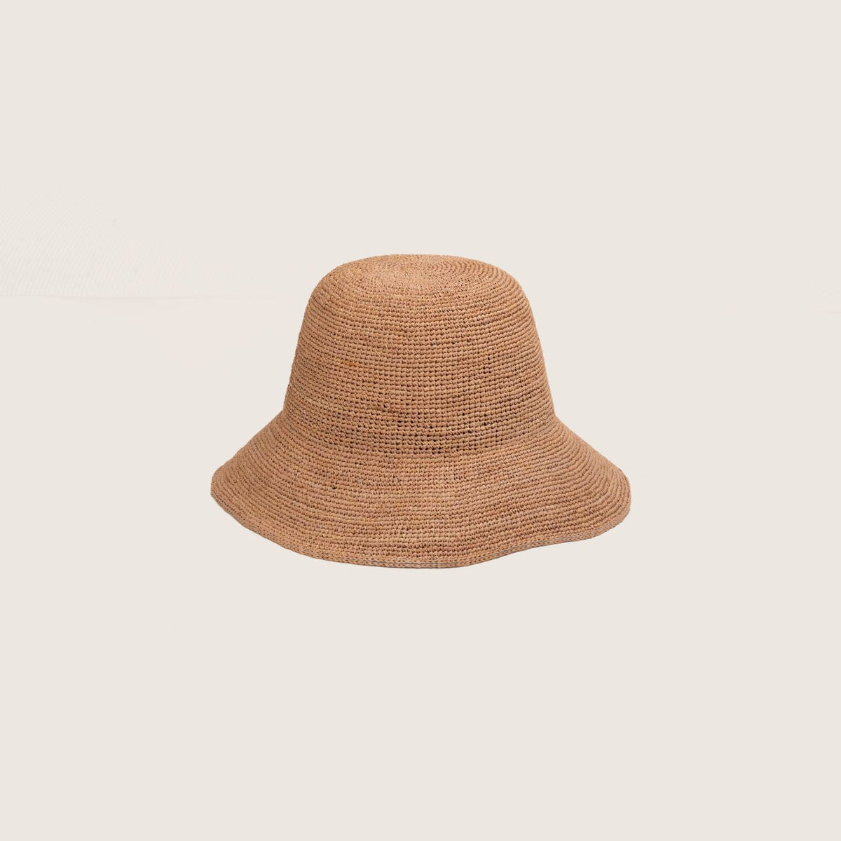 Will &amp; Bear Sunny Crushable Straw Bucket Hat - Husk Front