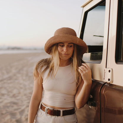 Will &amp; Bear Sunny Crushable Straw Bucket Hat - Husk