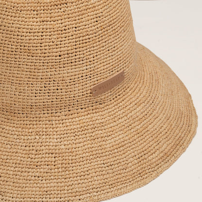 Will &amp; Bear Sunny Crushable Straw Bucket Hat - Sand Close