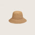 Will & Bear Sunny Crushable Straw Bucket Hat - Sand Front View