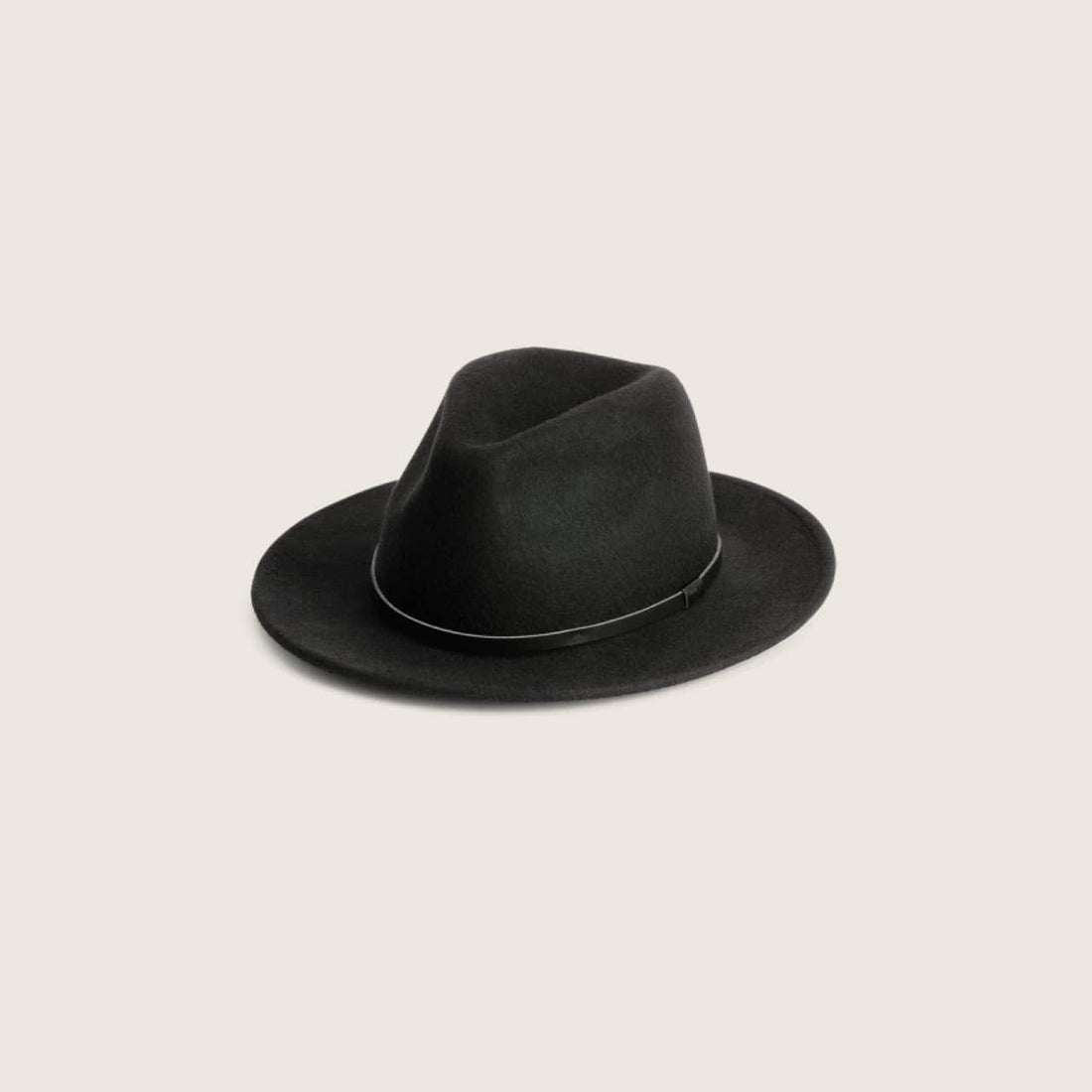 Will &amp; Bear William Crushable Travel Hat - Black Front