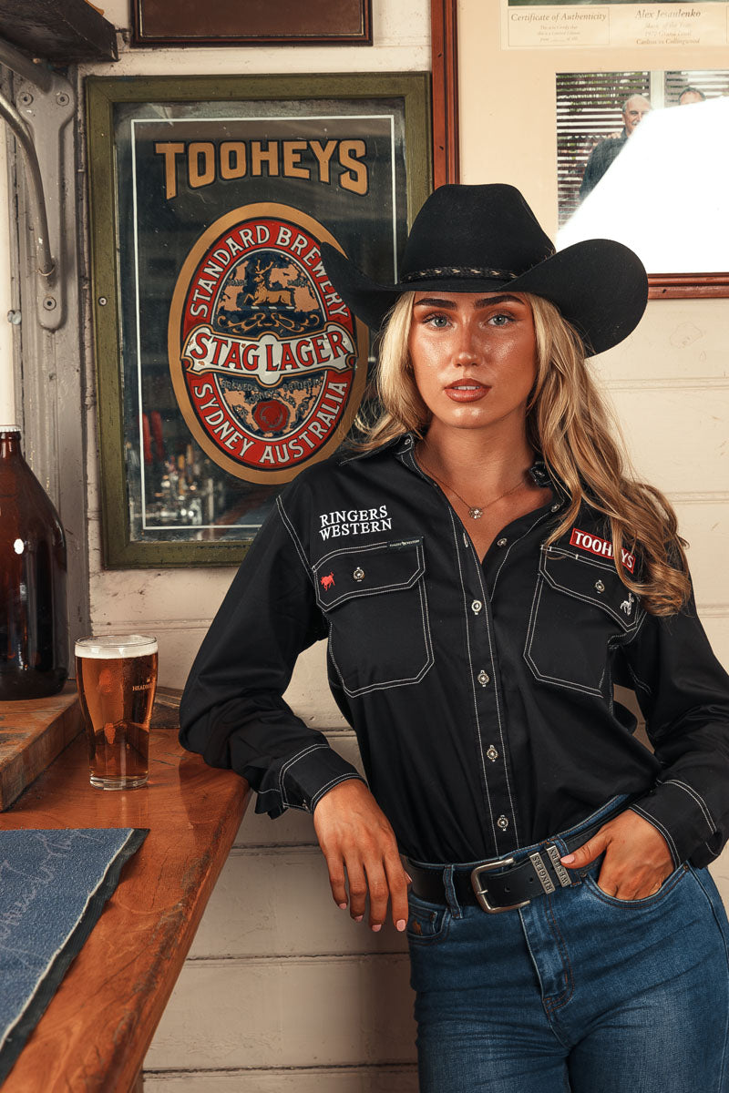 Tooheys X Ringers Womens Long Sleeve Full Button Work Shirt