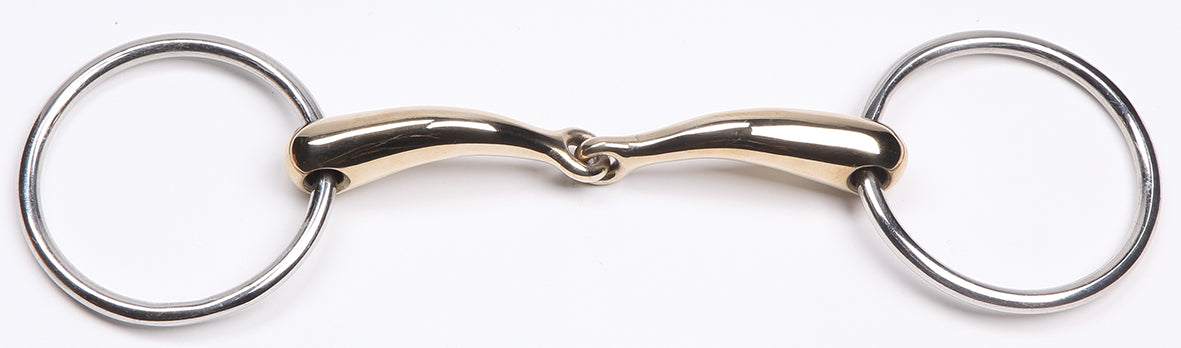 Zilco Curved Gold Jointed Snaffle 12.5cm