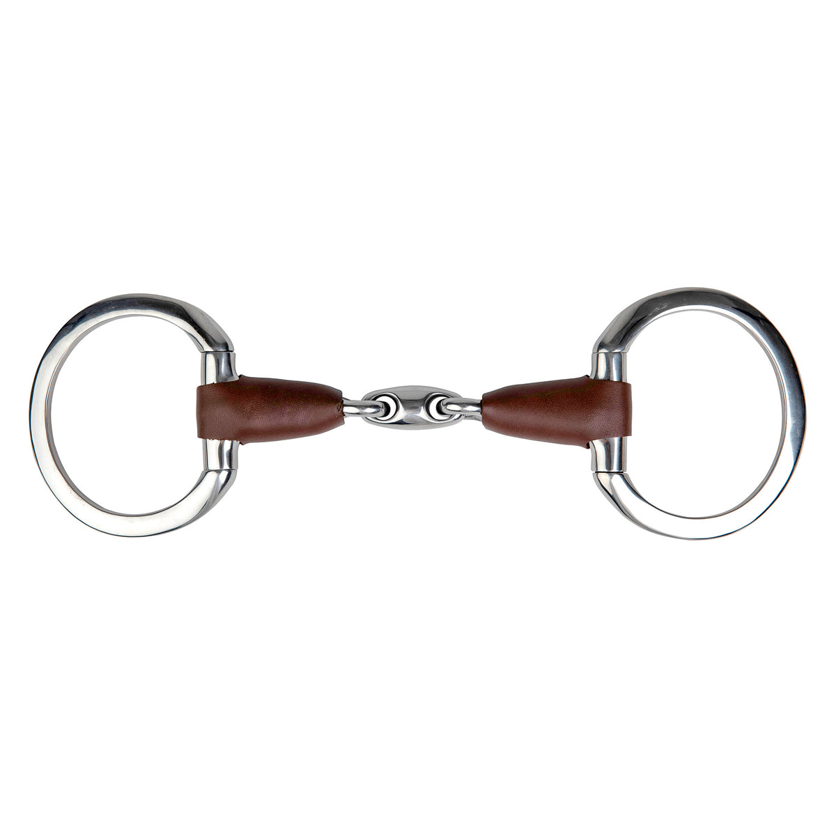 Metalab Leather Eggbutt Snaffle Double Jointed 125mm