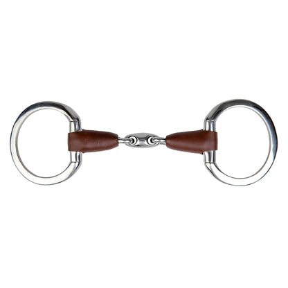 Metalab Leather Eggbutt Snaffle Double Jointed 125mm