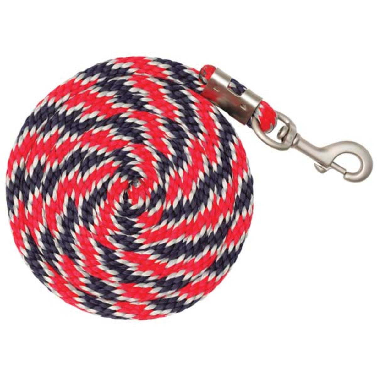 Zilco Braided Nylon Lead Nickel Snap / Navy/Light Blue/Red