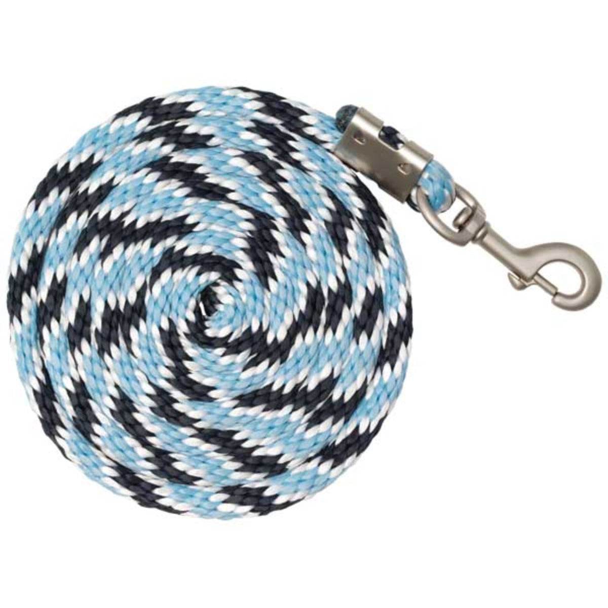 Zilco Braided Nylon Lead Nickel Snap / Light Blue/Navy/White