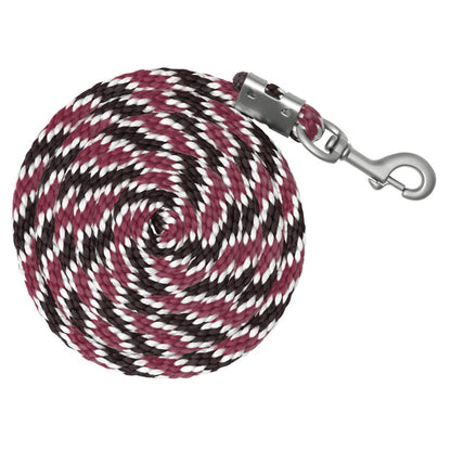 Zilco Braided Nylon Lead Nickel Snap / Burgundy/Black/White