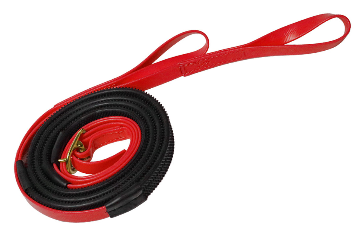 Zilco Race &amp; Exercise Reins 16mm / Brass Buckle / Red