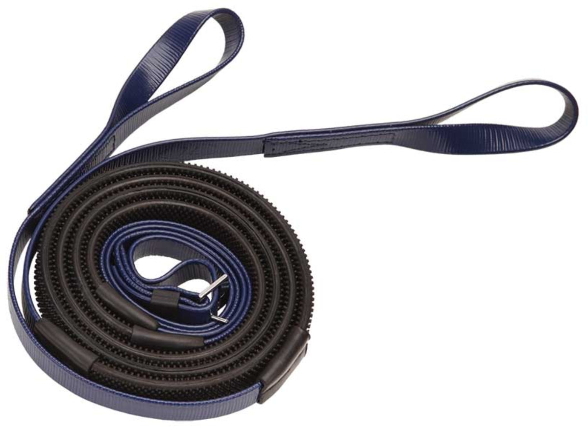 Zilco Race &amp; Exercise Reins 16mm / Loop End (Black Grip) / Navy
