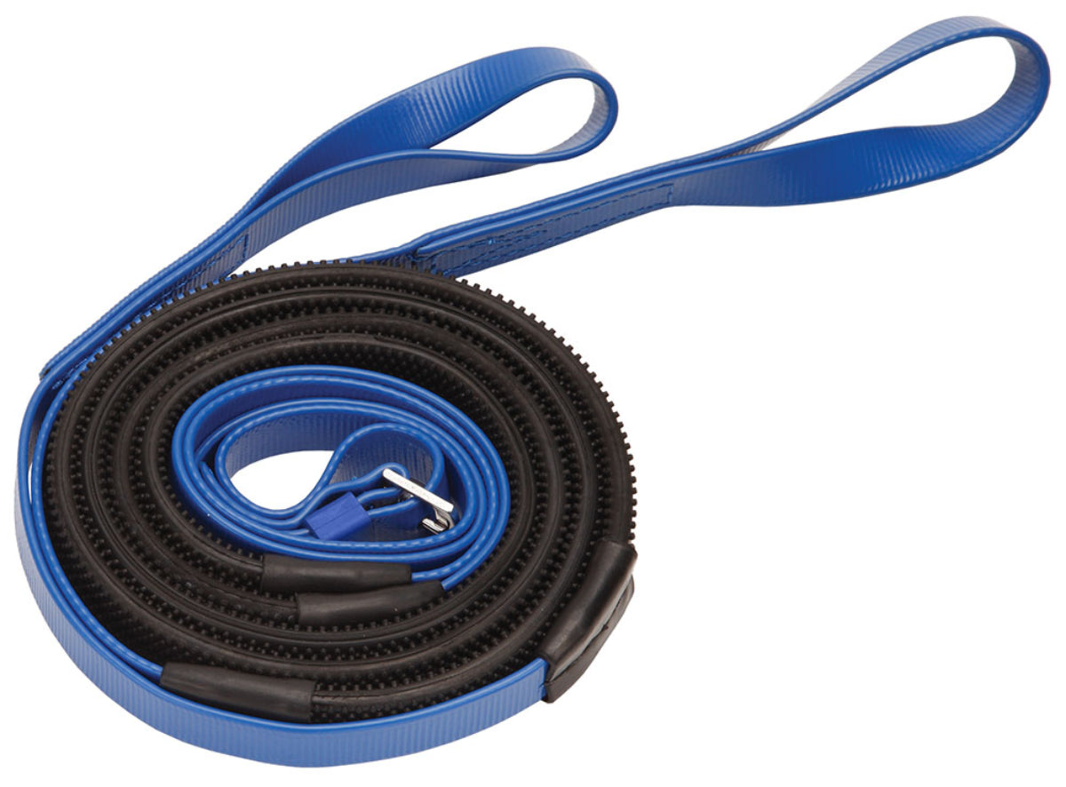 Zilco Race &amp; Exercise Reins 16mm / Loop End (Black Grip) / Royal Blue