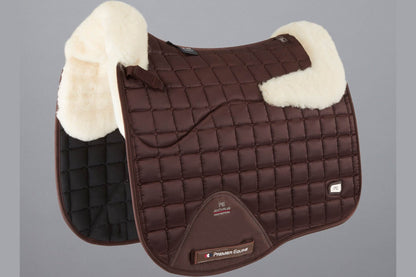 Description:Atlantis CC Satin Wool Dressage Square_Colour:Brown / Natural Wool_Position:1