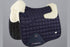 Description:Atlantis CC Satin Wool Dressage Square_Colour:Navy / Natural Wool_Position:1