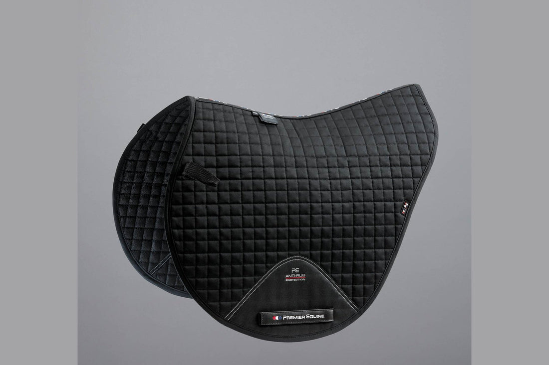 Description:Close Contact Cotton Cross Country Saddle Pad_Colour:Black_Position:1