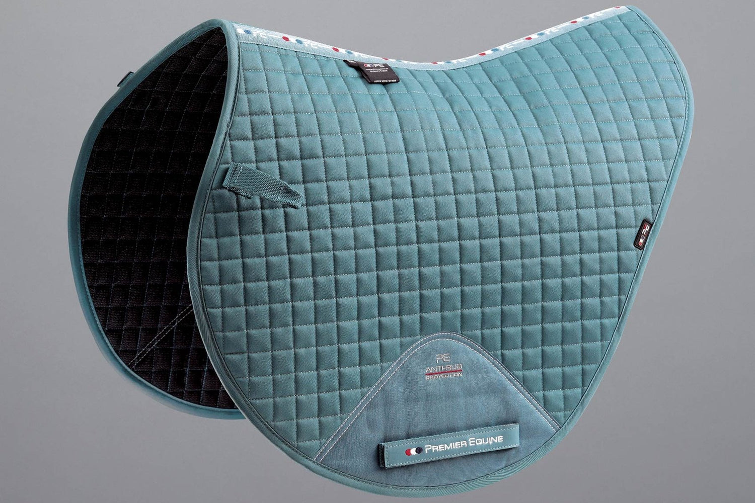 Description:Close Contact Cotton Cross Country Saddle Pad_Colour:Turquoise_Position:1