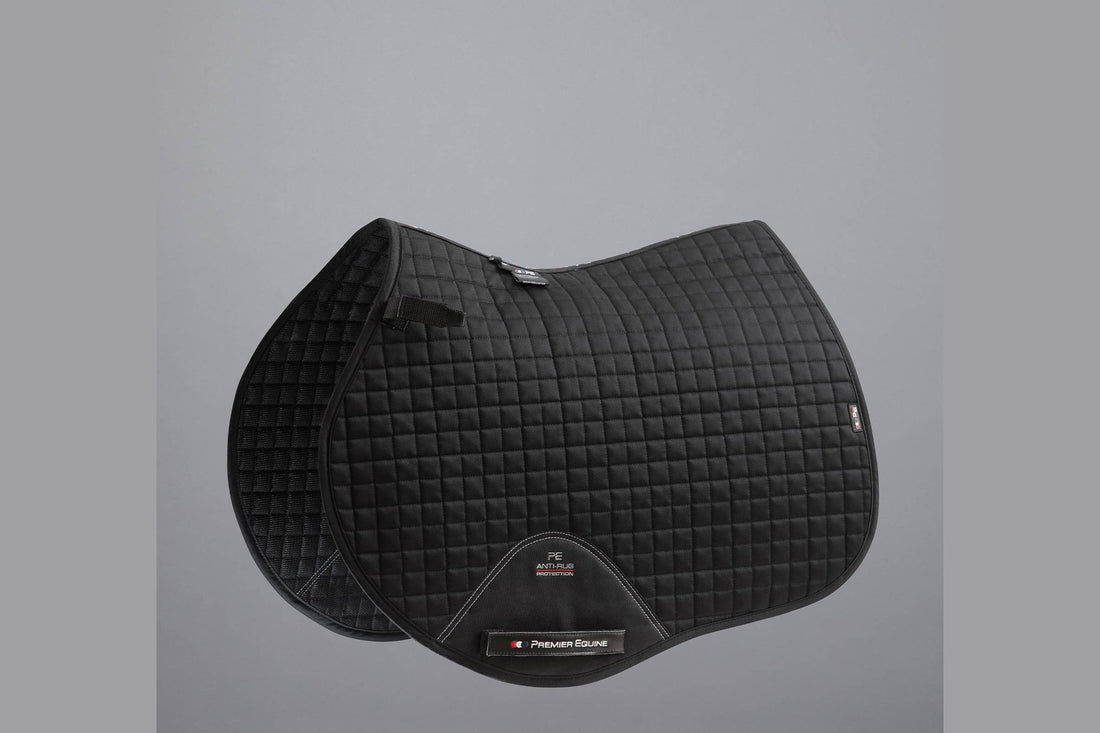 Description:Close Contact Cotton GP/Jump Saddle Pad_Colour:Black_Position:1