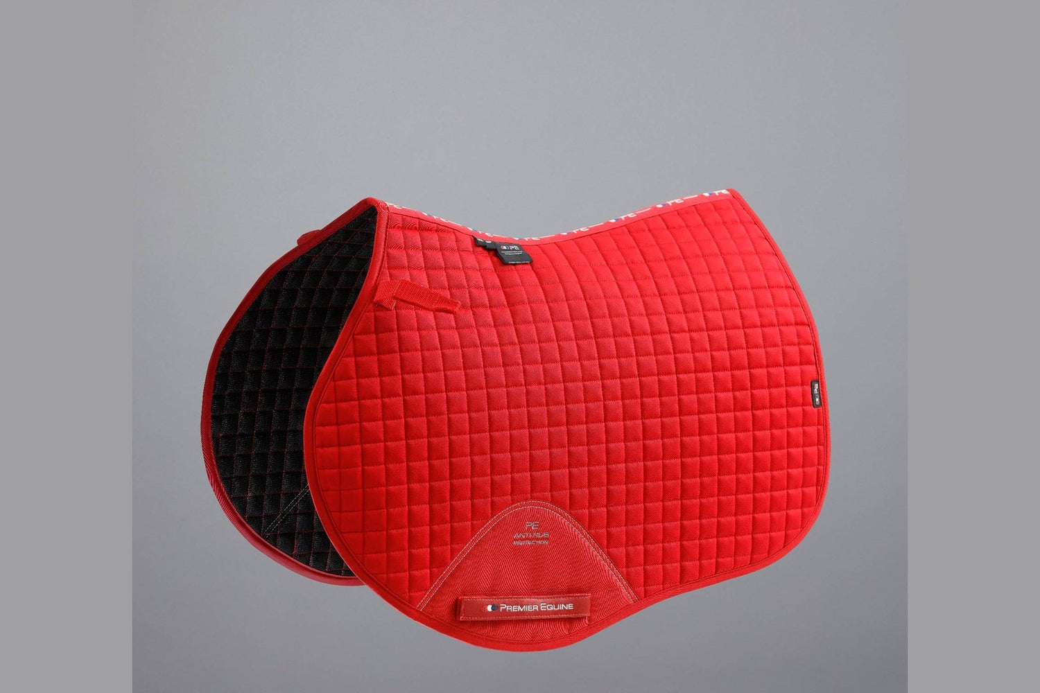 Description:Close Contact Cotton GP/Jump Saddle Pad_Colour:Red_Position:1