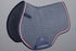 Description:Close Contact European Cotton Saddle Pad - GP/Jump Square_Colour:Grey_Position:1