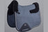 Description:Close Contact Merino Wool European Saddle Pad - Dressage Square_Colour:Grey/Black Wool_Position:1