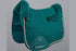 Description:Close Contact Merino Wool European Saddle Pad - Dressage Square_Colour:Green/Green Wool_Position:1