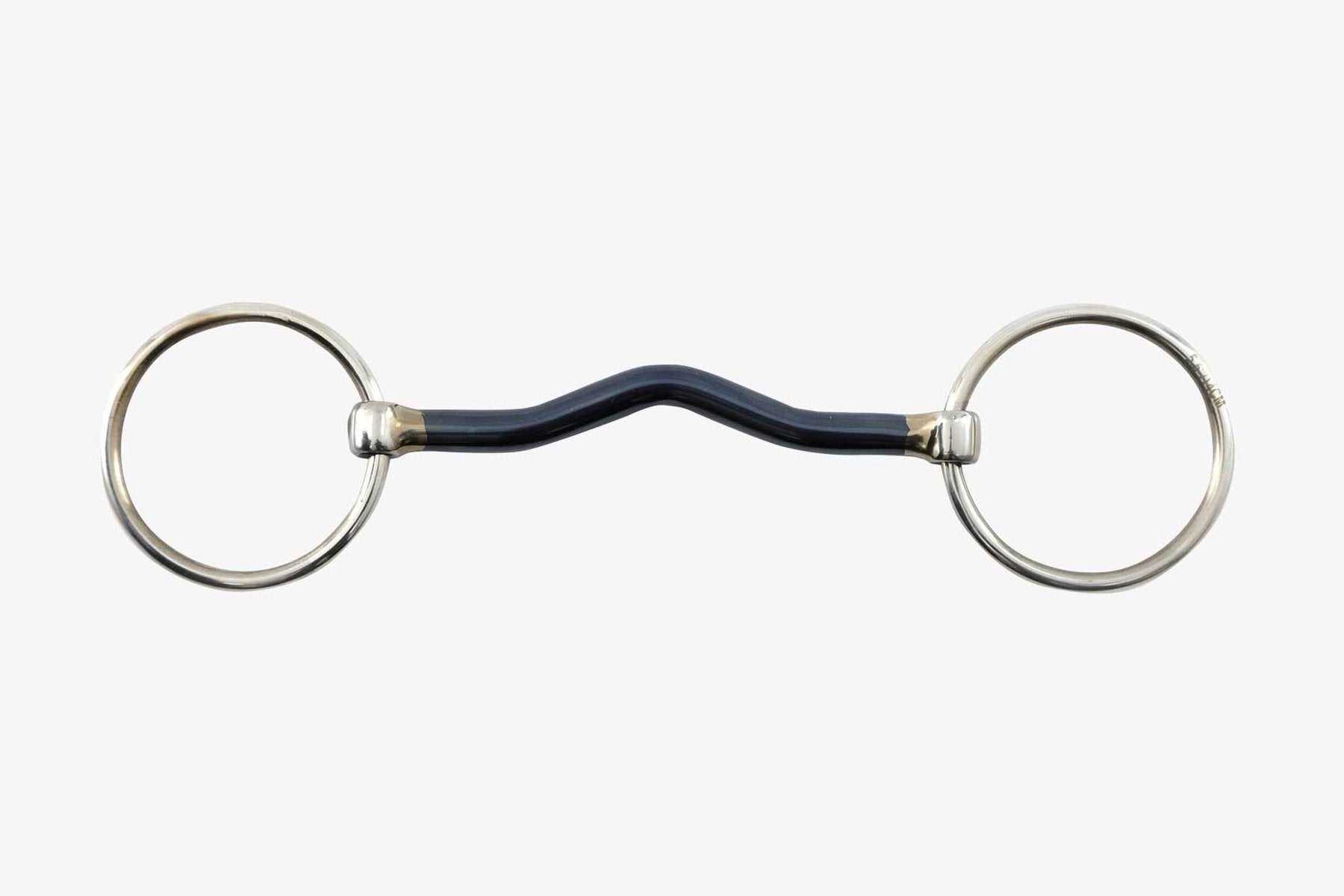 Description:Blue Sweet Iron Loose Ring Mullen Mouth Snaffle_Colour:Metal_Position:1
