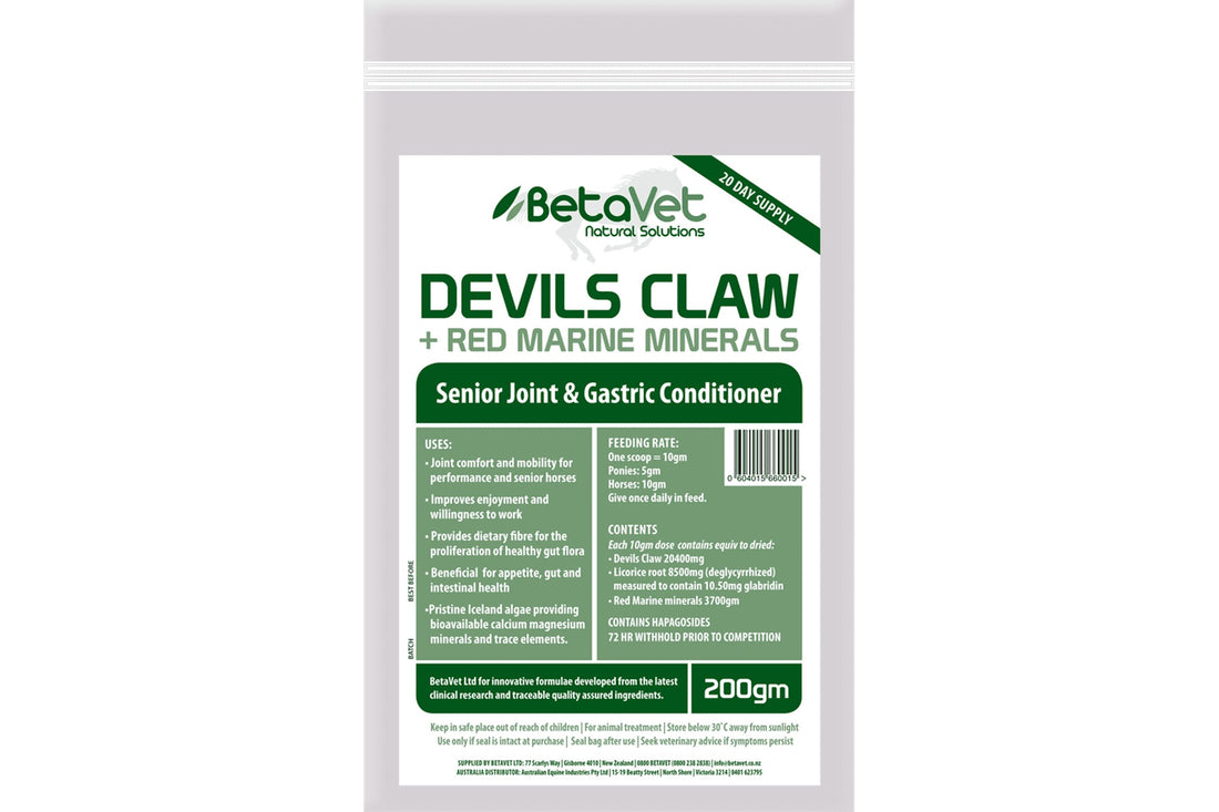 BetaVet Devils Claw + Red Marine Minerals - 200gm