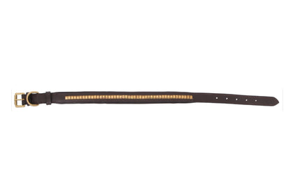 Cavallino Brass Clincher Leather Dog Collar - 2