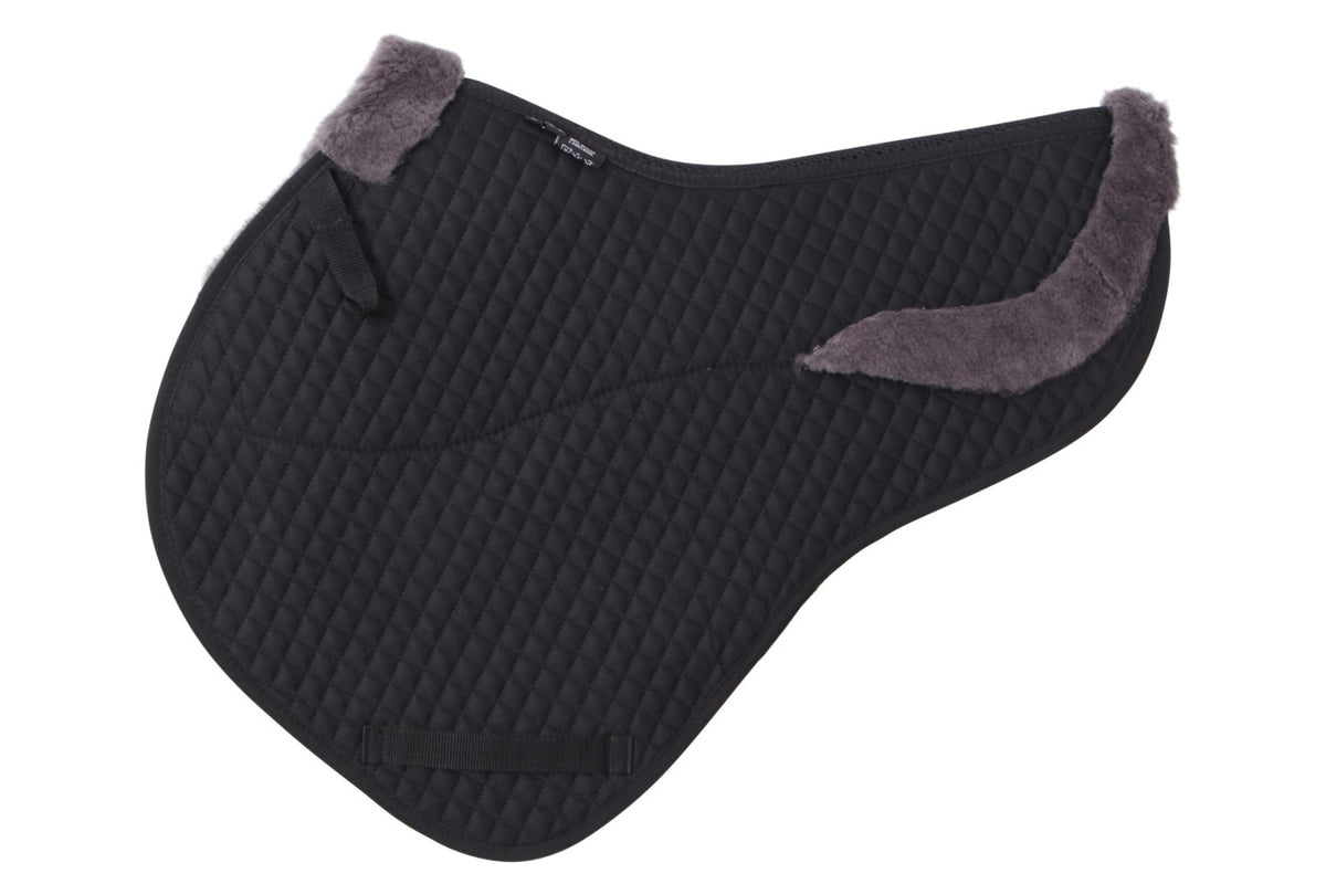 Cavallino CC Jump Shaped Lambswool Saddlecloth - Anthracite Black