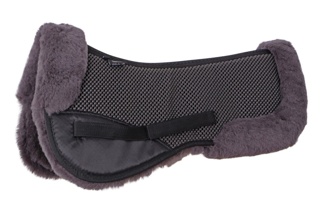 Cavallino Grip Lambswool Half Pad - Anthracite Black