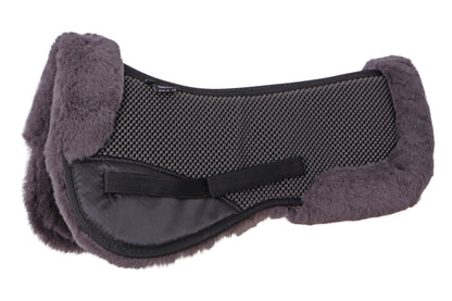 Cavallino Grip Lambswool Half Pad - Anthracite Black