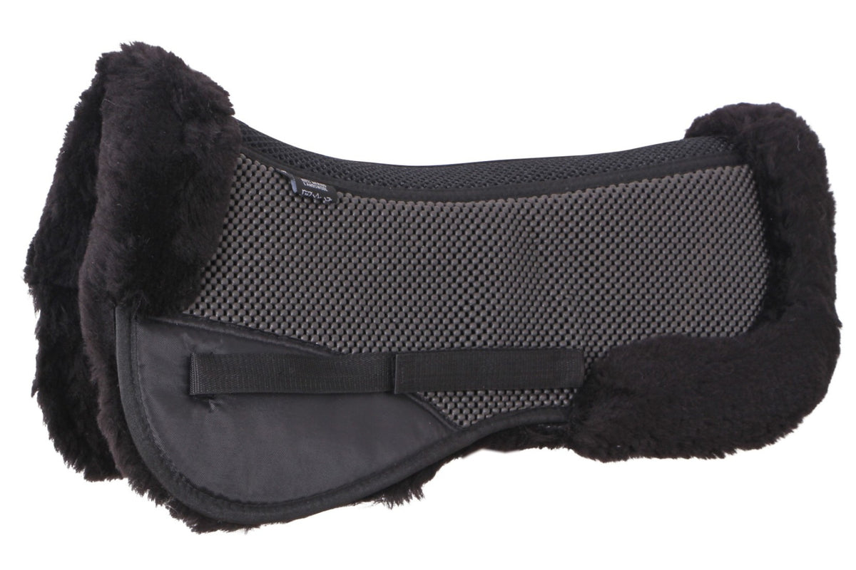 Cavallino Grip Lambswool Half Pad - Black