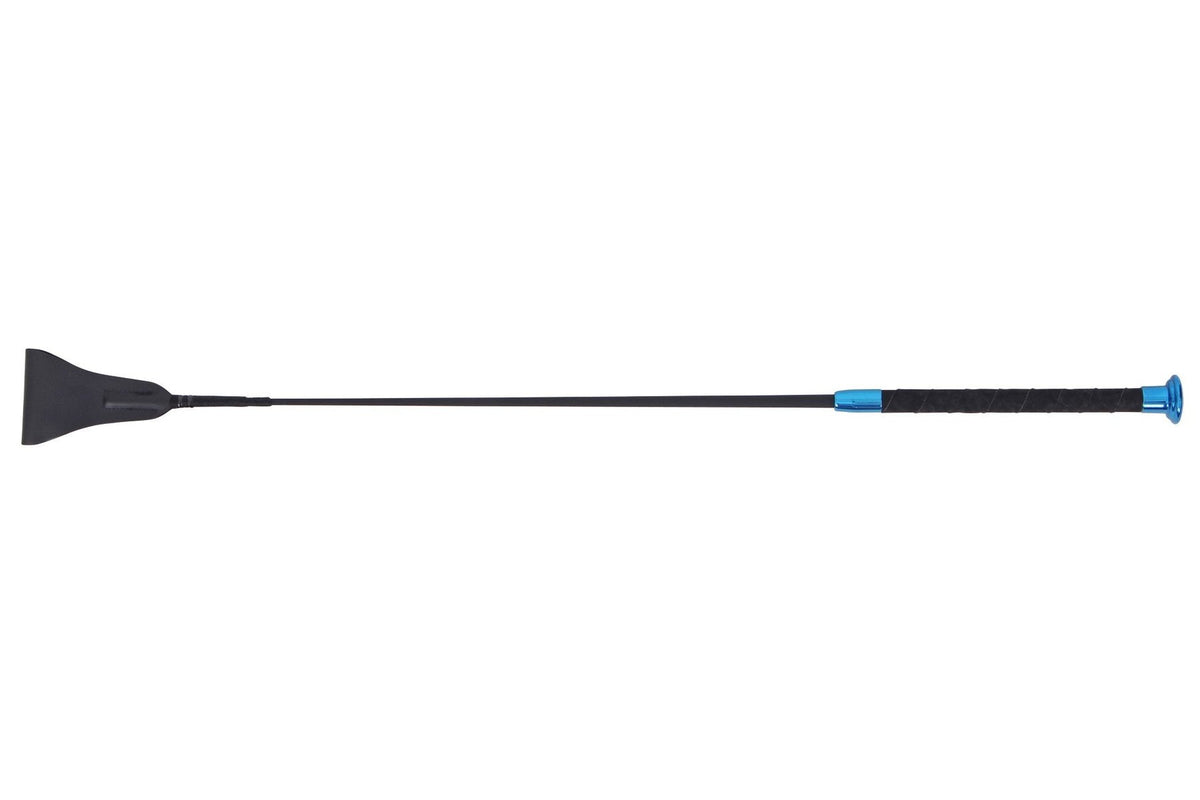 Fleck Riding Silk Touch Whip Ultra Soft Grip - Ice Blue