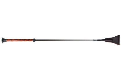 Fleck Riding Whip with SilkTouch Grip - Brown