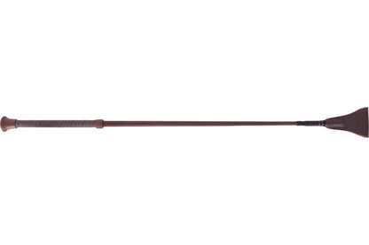 Fleck Riding Whip With Sure Grip Handle - Brown