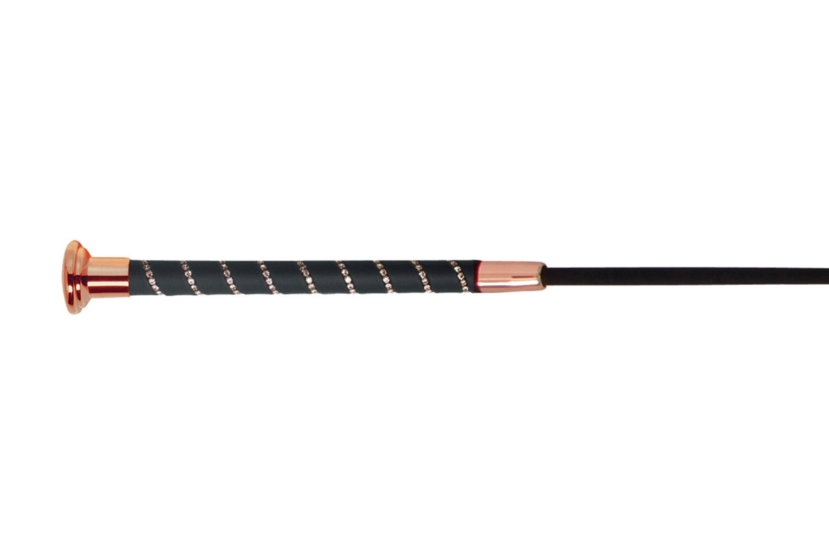 Fleck Silk Touch Dressage Whip Crystal Grip - 3
