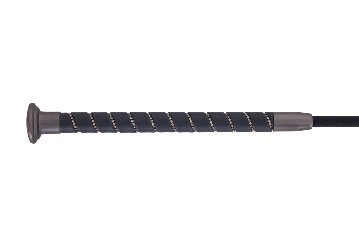 Fleck Silk Touch Dressage Whip Crystal Grip - 5