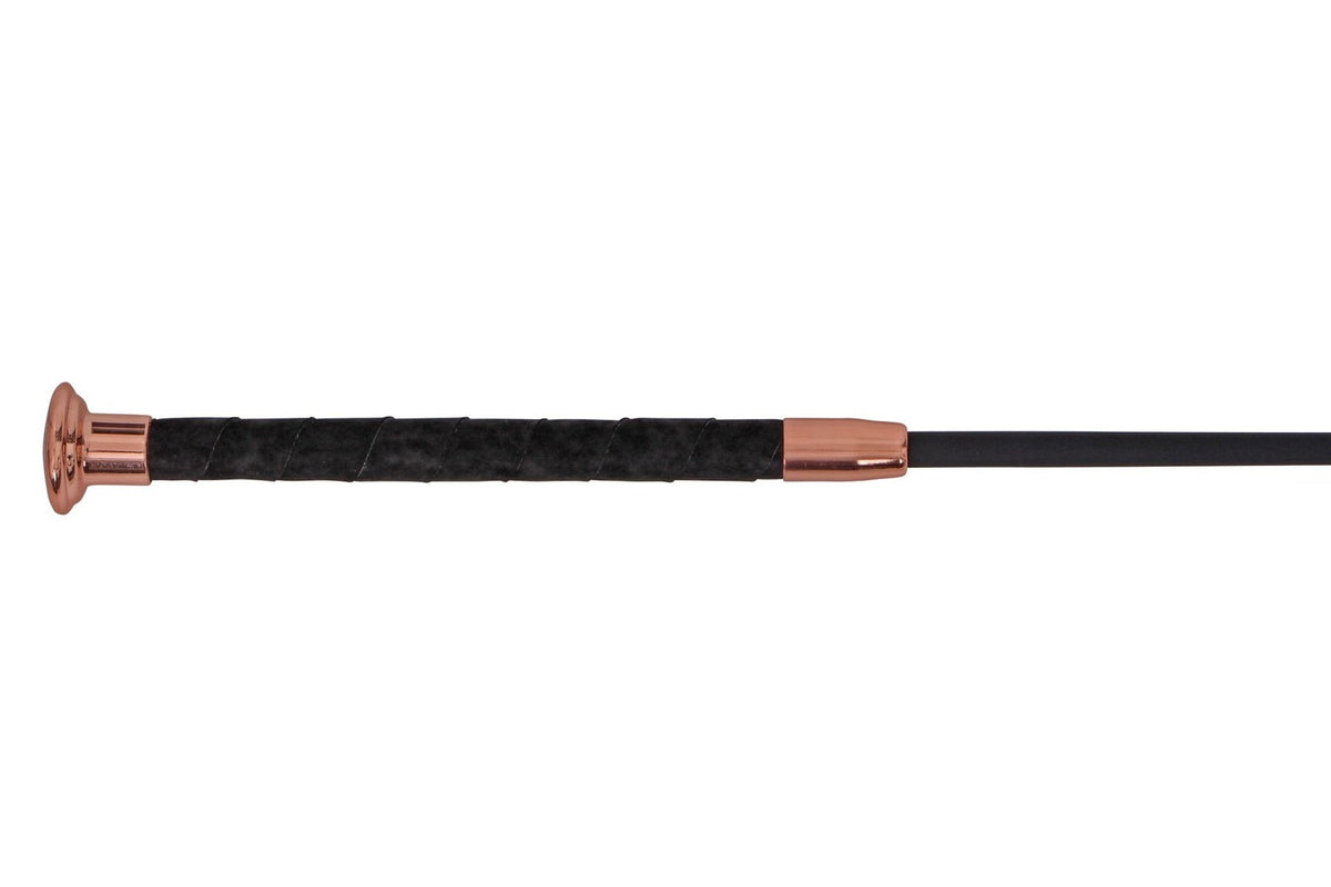Fleck Silk Touch Dressage Whip - Rose Gold