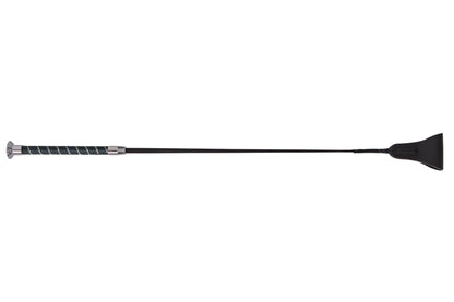 Fleck Silk Touch Riding Whip Crystal Grip - Chrome