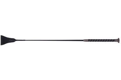 Fleck Silk Touch Riding Whip Crystal Grip - Graphite