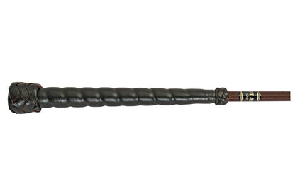 Fleck Wrapped Leather Handle Riding Whip - Brown