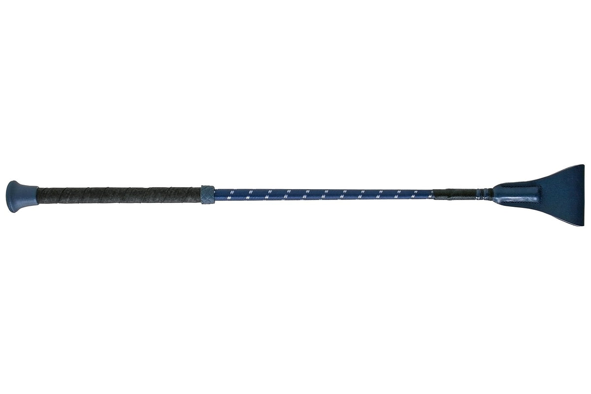 Fleck Wrapped Rubber Grip Whip - Navy