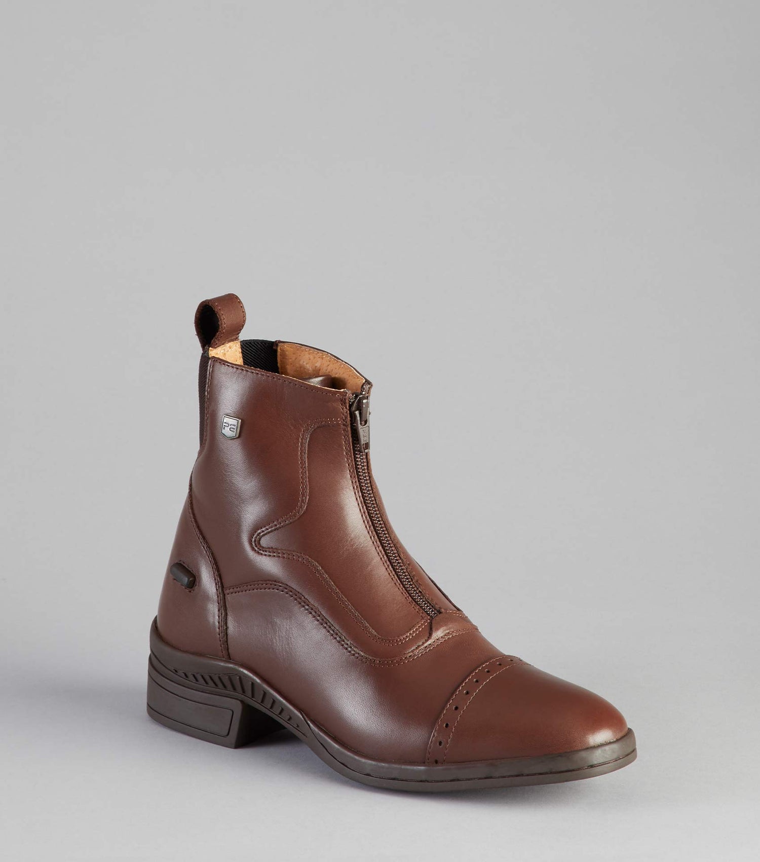 Description:Loxley Ladies Leather Paddock/Riding Boots_Colour:Brown_Position:1