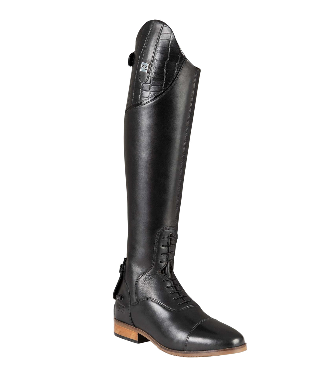 Description:Passaggio Ladies Leather Field Tall Riding Boot_Colour:Black_Position:1