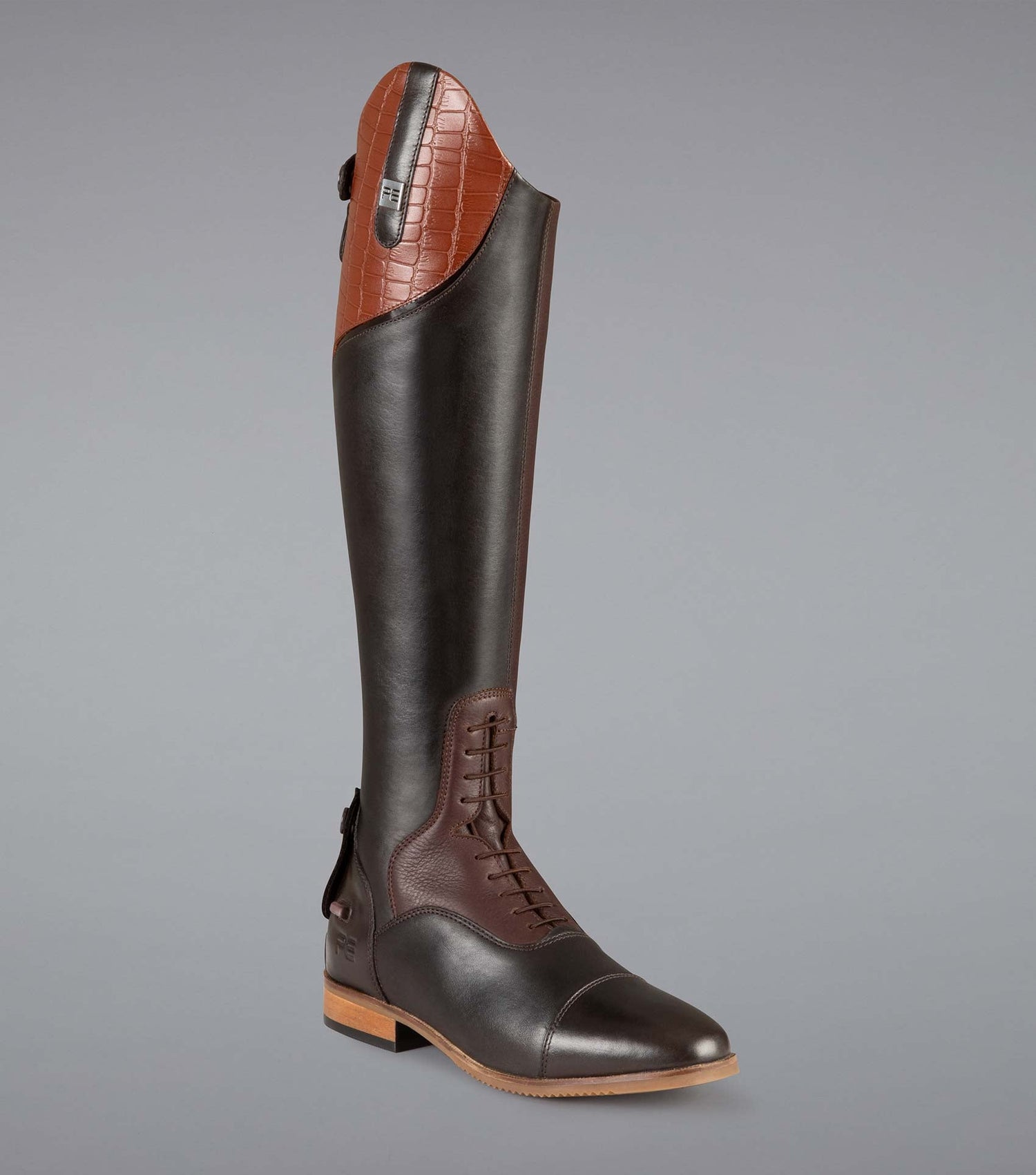 Description:Passaggio Ladies Leather Field Tall Riding Boot_Colour:Brown_Position:1